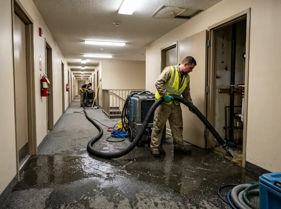 multi-unit-apartment-hallway-f-005 — frequently asked questions, Emergency Burst Pipe Water Extraction & Removal in Romeovil…